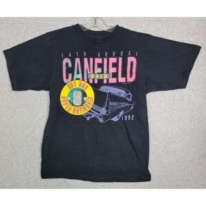Vtg 1992 Canfield Ohio Hot Rod Super Nationals T-Shirt Black Alore Mens Medium